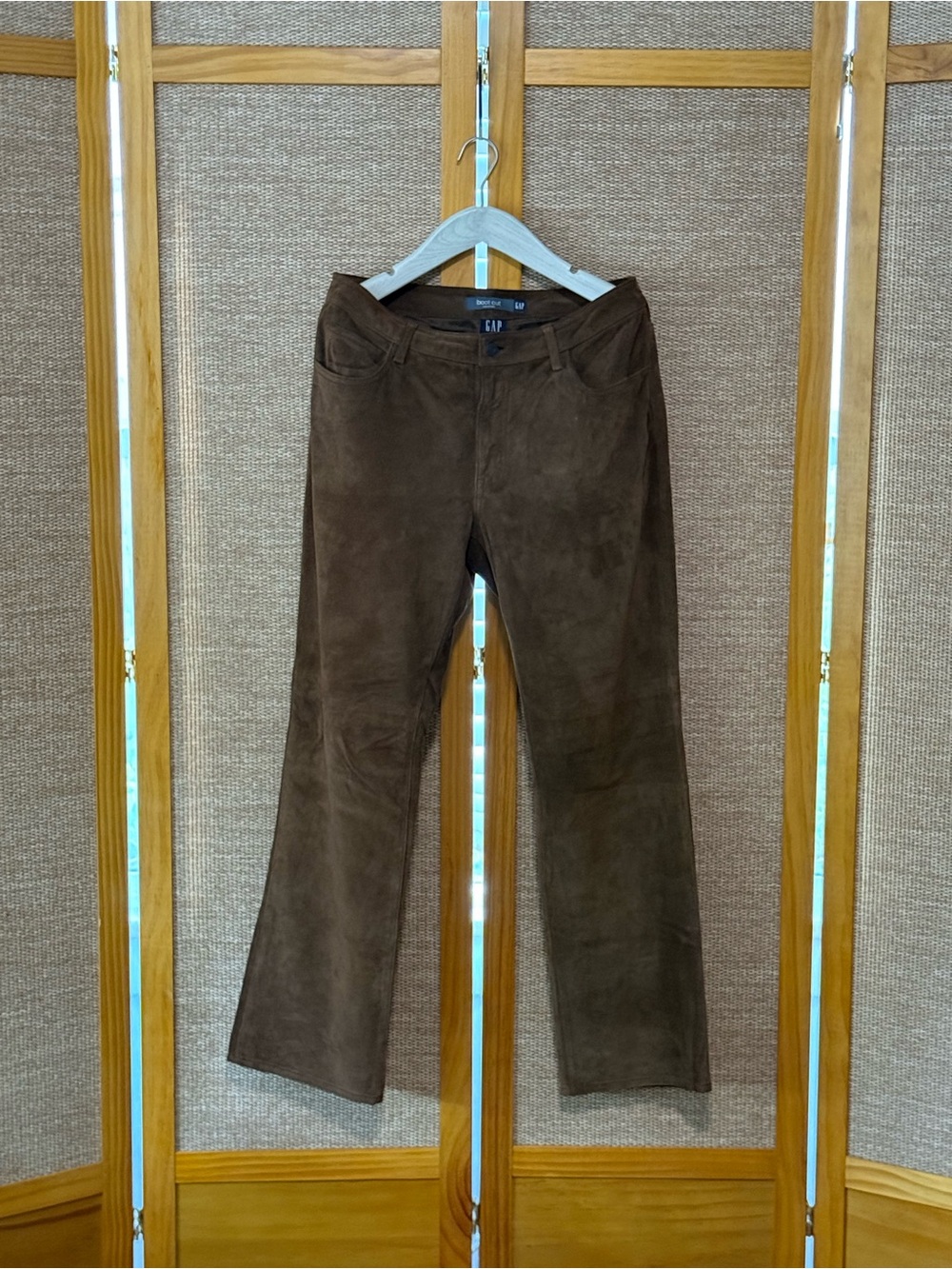 GAP Brown Suede Boot Cut Pants